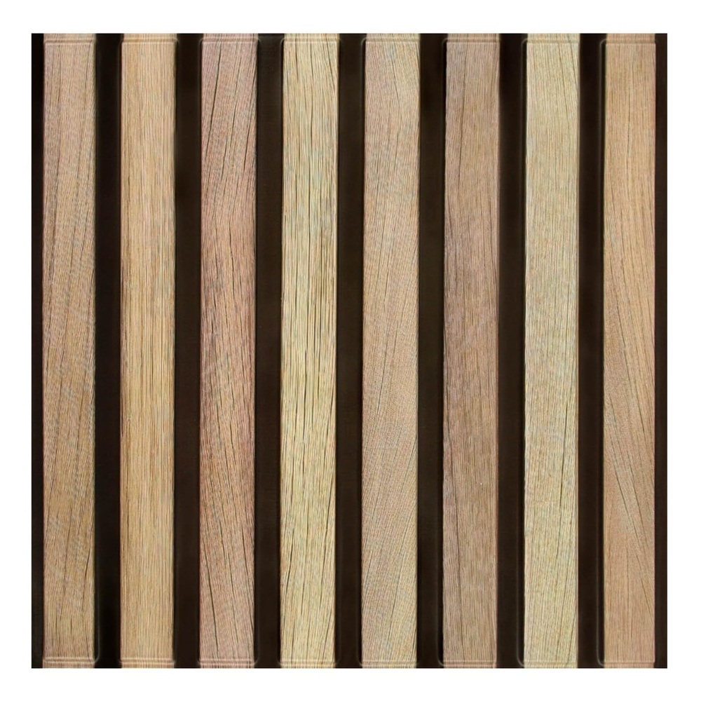 NEW 3D Simulated Faux Wood Slat Wallpaper Backsplash Peel and Stick PVC Flexible